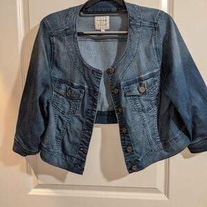 Torrid crop jean jacket